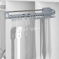 Corbatero Lateral Extraíble Acero Y Plástico Gris Metalizado Emuca