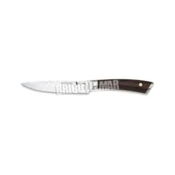 Cuchillo Cocina Sakura 12,5cm Acero Inoxidable Mango Madera De Pakka Forjado Martillado 3 Claveles