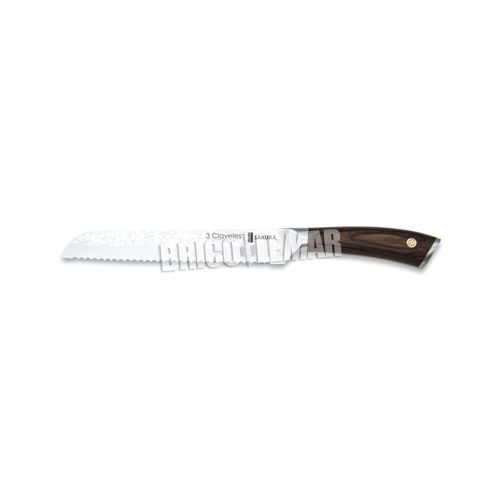 Cuchillo Panero Sakura 19cm Acero Inoxidable Mango Madera De Pakka Forjado Martillado 3 Claveles 3 Cuchillo Panero Sakura 19cm Acero Inoxidable Mango Madera De Pakka Forjado Martillado 3 Claveles