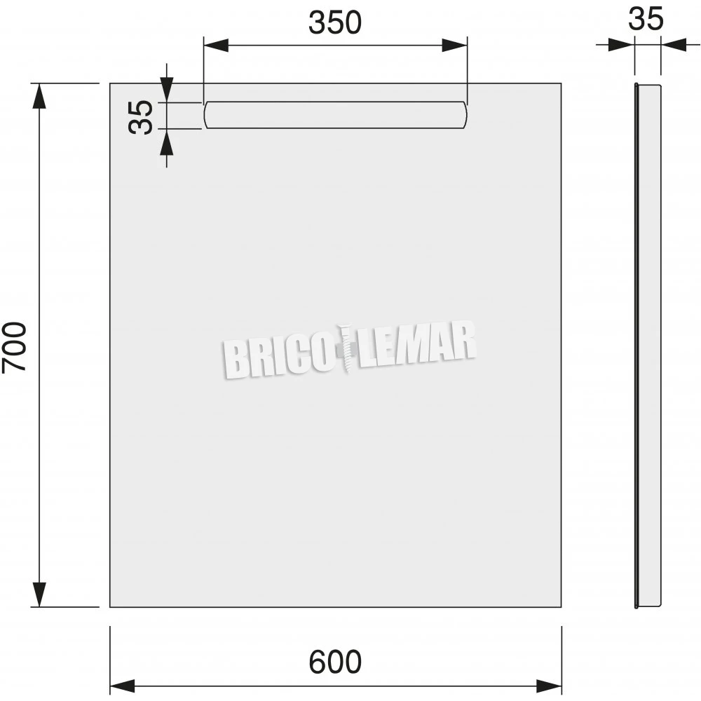 Emuca Espejo De Baño Pegasus Con Iluminación LED Frontal 60x70cm 8 Emuca Espejo De Baño Pegasus Con Iluminación LED Frontal 60x70cm - Imagen 6