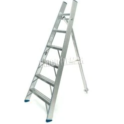 Escalera Agrícola De Aluminio 200cm Altura 6 Peldaños Plabell