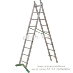 Escalera De Aluminio Multiusos 2 Tramos 11+11 Peldaños Plabell PI-211