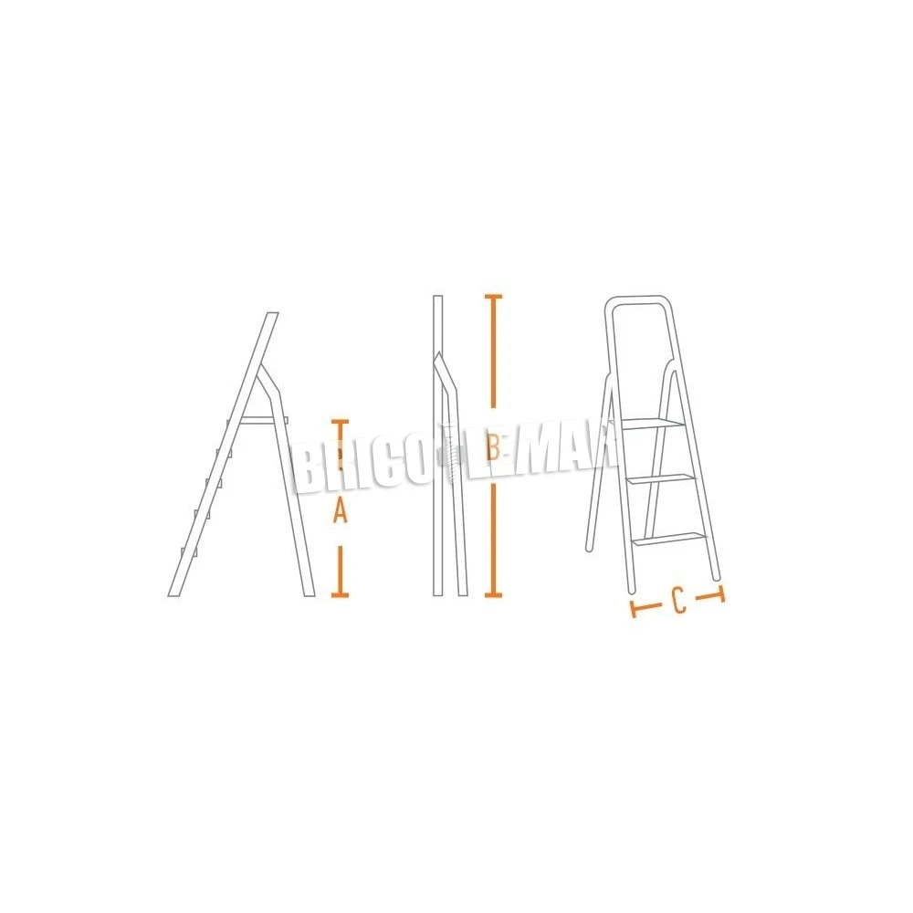 Escalera De Aluminio Semiprofesional 7 Peldaños Proline DOMIN07 Plabell 9 Escalera De Aluminio Semiprofesional 7 Peldaños Proline DOMIN07 Plabell - Imagen 7