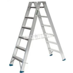 Escalera De Doble Subida Con Plataforma PA 6+6 Peldaños Plabell