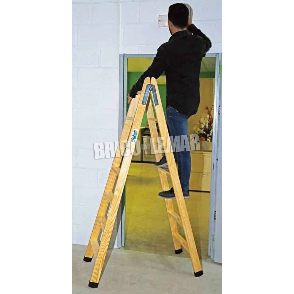 Escalera De Madera De Pintor Profesional En Tijera 7+7 Peldaños Plabell 5 Escalera De Madera De Pintor Profesional En Tijera 7+7 Peldaños Plabell - Imagen 3