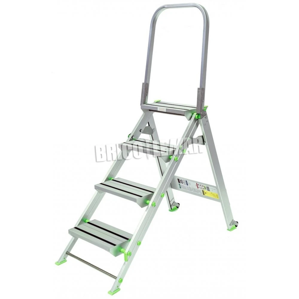 Escalera-taburete De Aluminio Komodo 4 Peldaños Plabell 3 Escalera-taburete De Aluminio Komodo 4 Peldaños Plabell