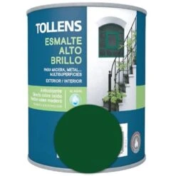 Esmalte Al Agua Verde Carruajes Alto Brillo 0,25 Lt. Tollens