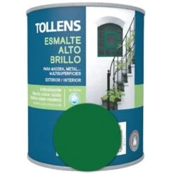 Esmalte Al Agua Verde Mayo Alto Brillo 0,25 Lt. Tollens