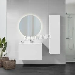 Espejo De Baño Cassiopeia Ø60cm Con Iluminación LED Decorativa Emuca -Brico Lemar Comercio espejo de bano cassiopeia 60cm con iluminacion led decorativa emuca 2