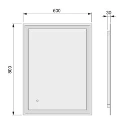 Espejo De Baño Heracles Con Iluminación LED Frontal Y Decorativa, AC 230V 50Hz, 34W, Plástico Y Cristal - Emuca -Brico Lemar Comercio espejo de bano heracles con iluminacion led frontal y decorativa ac 230v 50hz 34w plastico y cristal emuca 8