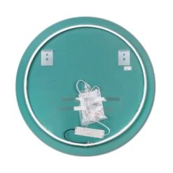 Espejo De Baño Zeus Con Iluminación LED Decorativa Y Marco Negro, Diámetro 80cm, AC 230V 50Hz, 12W, Aluminio Y Cristal - Emuca -Brico Lemar Comercio espejo de bano zeus con iluminacion led decorativa y marco negro diametro 80cm ac 230v 50hz 12w aluminio y cristal emuca 5