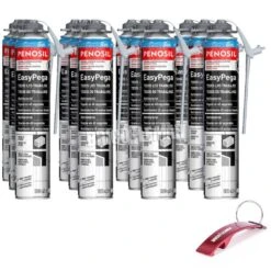 Espuma Adhesiva EasyPega Con Aplicador Caja De 12 Botes De 750ml Gris Penosil