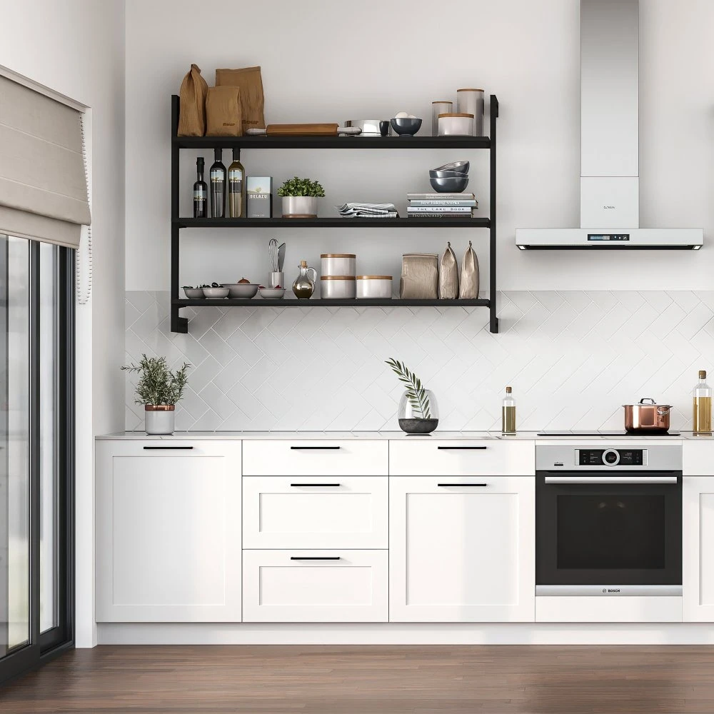 Estructura Modular Zero Herrajes Montaje Pared Aluminio Negro - Emuca 4 Estructura Modular Zero Herrajes Montaje Pared Aluminio Negro - Emuca - Imagen 2