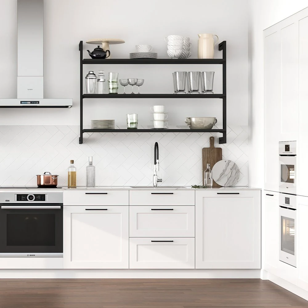 Estructura Modular Zero Herrajes Montaje Pared Aluminio Negro - Emuca 5 Estructura Modular Zero Herrajes Montaje Pared Aluminio Negro - Emuca - Imagen 3