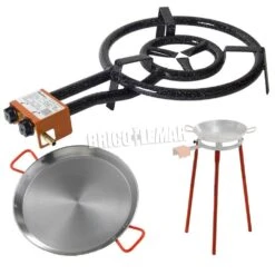 Garcima Conjunto Paellero (Paellero De 40cm + Paellera De 50cm + Juego De Patas)