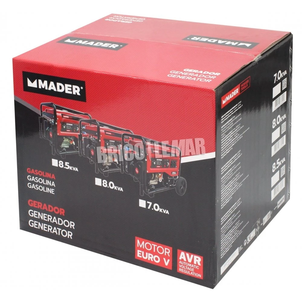 Generador Monofásico 460cc 8.5Kva Con Ruedas Mader 4 Generador Monofásico 460cc 8.5Kva Con Ruedas Mader - Imagen 2