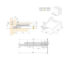 Guías Ocultas Cajones Silver 290mm Acero Cincado - Emuca -Brico Lemar Comercio guias ocultas cajones silver 290mm acero cincado emuca 7