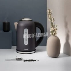 Hervidor Eléctrico 2200W 1.7L Base Giratoria 360° Negro Mate H.Koenig BOE52 -Brico Lemar Comercio hervidor electrico 2200w 17l base giratoria 360 negro mate hkoenig boe52 5