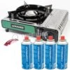 Hornillo Portátil A Gas 2,2kW Mader + 4 Cartuchos De Gas 220g Campingaz -Brico Lemar Comercio hornillo portatil a gas 22kw mader 4 cartuchos de gas 220g campingaz