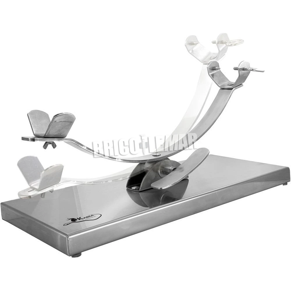 Jamonero Con Balancin Inox Kabra + Cuchillo Jamonero Y Deshuesador + Chaira + Pinza Para Jamon + Delantal De Regalo 5 Jamonero Con Balancin Inox Kabra + Cuchillo Jamonero Y Deshuesador + Chaira + Pinza Para Jamon + Delantal De Regalo - Imagen 3