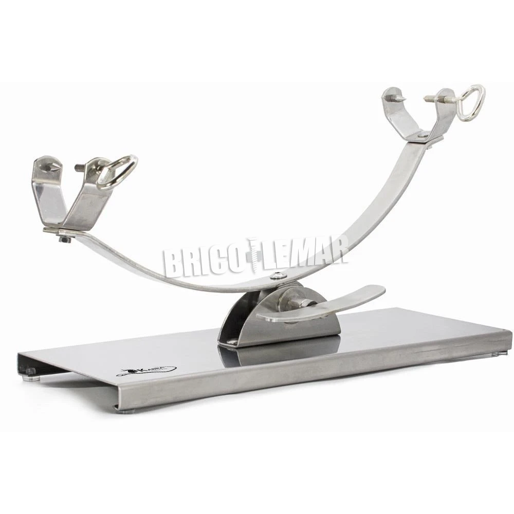 Jamonero Inoxidable De Balancin Kabra + Chaira + Cuchillos Jamonero Y Deshuesador + Pinza Para Jamon + Delantal Bricolemar 4 Jamonero Inoxidable De Balancin Kabra + Chaira + Cuchillos Jamonero Y Deshuesador + Pinza Para Jamon + Delantal Bricolemar - Imagen 2