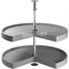 Juego Bandejas Giratorias Mueble De Cocina 270º Módulo 800mm Plástico Y Aluminio Gris Emuca -Brico Lemar Comercio juego bandejas giratorias mueble de cocina 270 modulo 800mm plastico y aluminio gris emuca