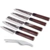 Juego De 5 Cuchillos De Cocina Osaka Y Pinza Para Sushi 3 Claveles -Brico Lemar Comercio juego de 5 cuchillos de cocina osaka y pinza para sushi 3 claveles