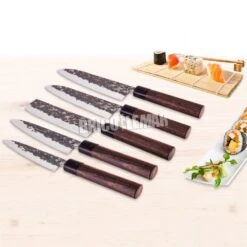 Juego De 5 Cuchillos De Cocina Osaka Y Pinza Para Sushi 3 Claveles -Brico Lemar Comercio juego de 5 cuchillos de cocina osaka y pinza para sushi 3 claveles 4