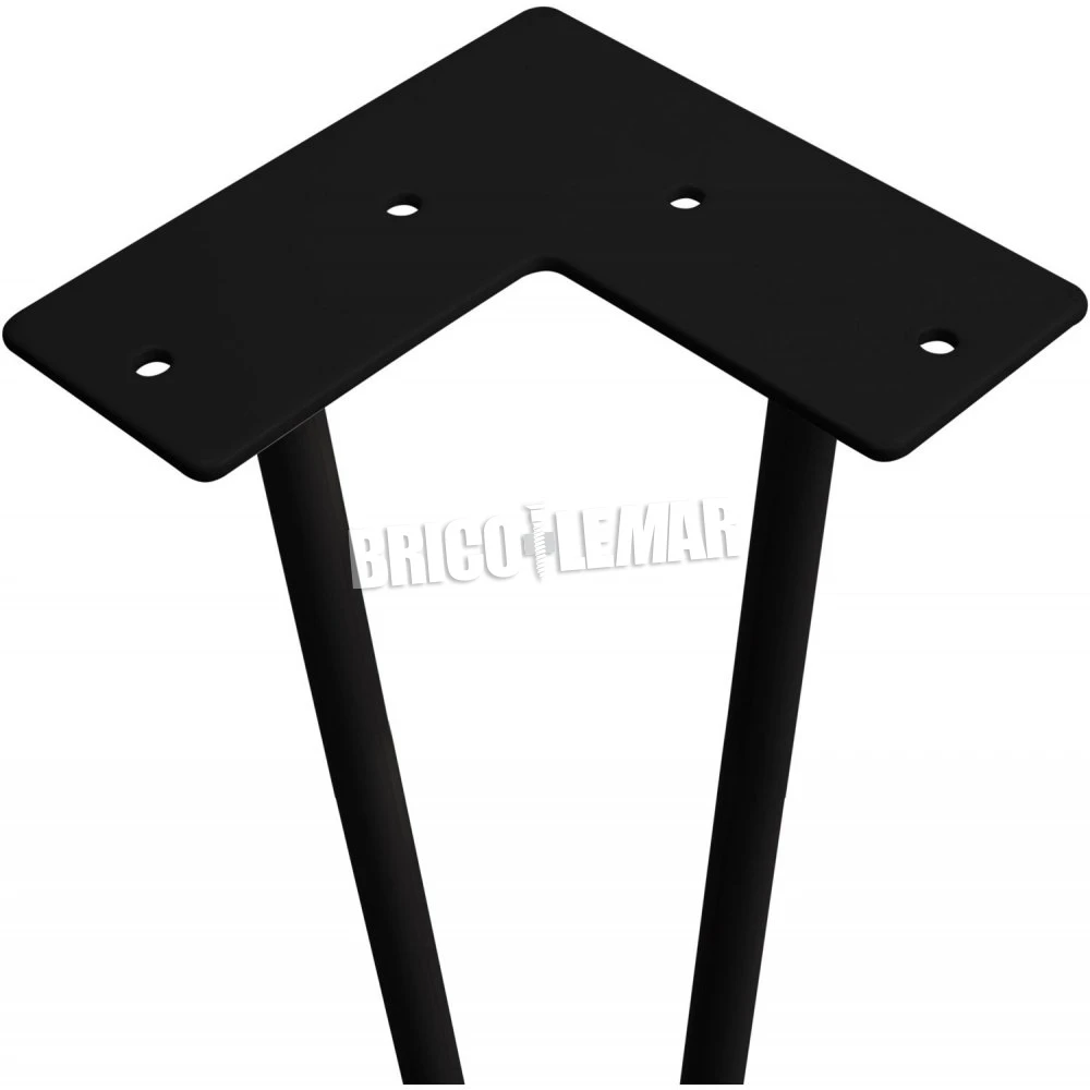 Juego De Cuatro Patas Hairpin De 2 Varillas Para Mesa Altura 400mm Pintado Negro Emuca 7 Juego De Cuatro Patas Hairpin De 2 Varillas Para Mesa Altura 400mm Pintado Negro Emuca - Imagen 5