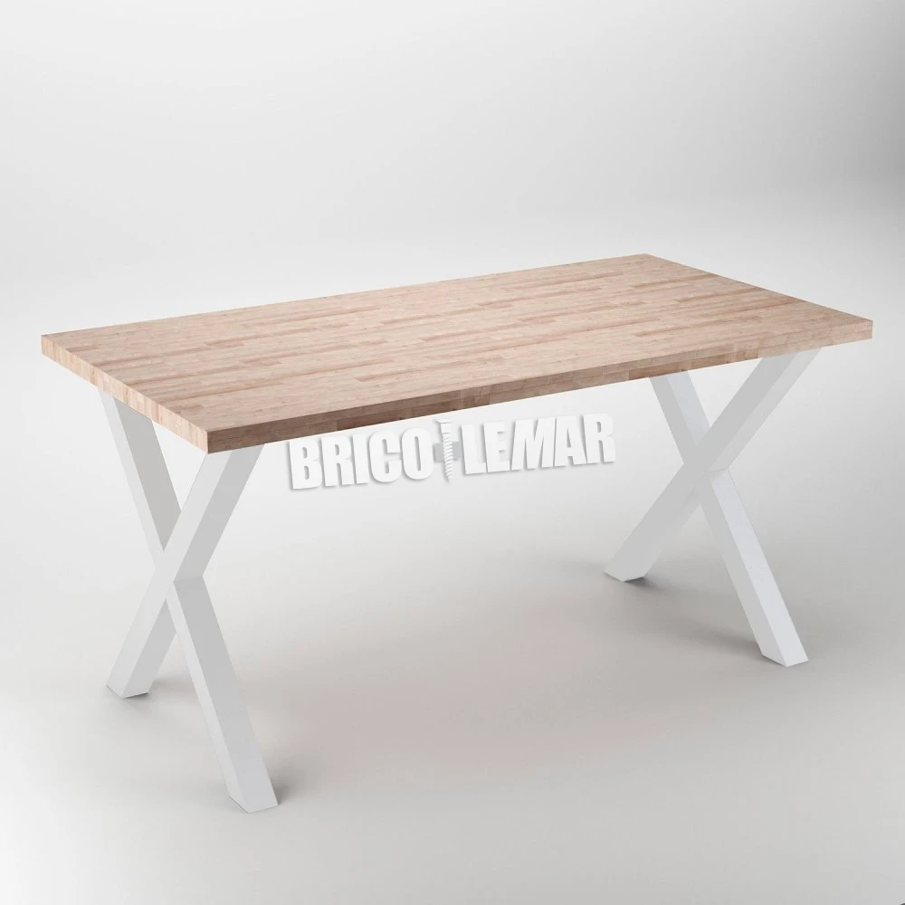 Juego De Dos Patas Cross En Cruz Para Mesa Altura 695mm Pintado Blanco Emuca 6 Juego De Dos Patas Cross En Cruz Para Mesa Altura 695mm Pintado Blanco Emuca - Imagen 4