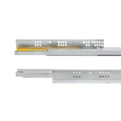 Juego De Guías Ocultas Para Cajones Silver, De Extracción Total, Con Cierre Suave, Profundidad 250mm, Acero, Cincado - Emuca -Brico Lemar Comercio juego de guias ocultas para cajones silver de extraccion total con cierre suave profundidad 250mm acero cincado emuca 5