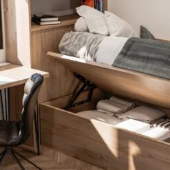 Juego De Mecanismos Elevables Para Cama Canapé, Apertura Lateral, Para Camas De 90 Cm, Acero, Pintado Negro - Emuca -Brico Lemar Comercio juego de mecanismos elevables para cama canape apertura lateral para camas de 90 cm acero pintado negro emuca 2