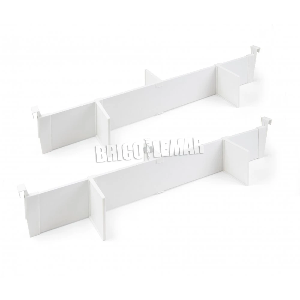 Juego De Separadores De Cajones Ajustables 900mm Aluminio Blanco Emuca 3 Juego De Separadores De Cajones Ajustables 900mm Aluminio Blanco Emuca