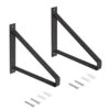 Juego De Soportes Para Estante De Madera Shelf Con Forma Triangular, Acero, Pintado Negro - Emuca -Brico Lemar Comercio juego de soportes para estante de madera shelf con forma triangular acero pintado negro emuca