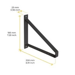 Juego De Soportes Para Estante De Madera Shelf Con Forma Triangular, Acero, Pintado Negro - Emuca -Brico Lemar Comercio juego de soportes para estante de madera shelf con forma triangular acero pintado negro emuca 6