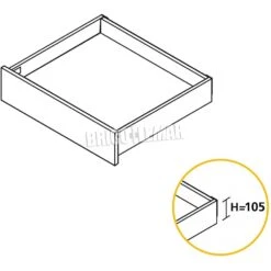 Kit Cajón De Cocina Concept Altura 105mm Profundidad 400mm Cierre Suave Acero Gris Antracita Emuca -Brico Lemar Comercio kit cajon de cocina concept altura 105mm profundidad 400mm cierre suave acero gris antracita emuca 2