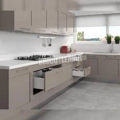 Kit Cajón De Cocina Concept Altura 105mm Profundidad 500mm Cierre Suave Acero Blanco Emuca -Brico Lemar Comercio kit cajon de cocina concept altura 105mm profundidad 500mm cierre suave acero blanco emuca 1