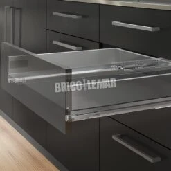 Kit Cajón De Cocina O Baño Vertex Altura 93mm Profundidad 350mm 40kg Gris Antracita Emuca -Brico Lemar Comercio kit cajon de cocina o bano vertex altura 93mm profundidad 350mm 40kg gris antracita emuca 5