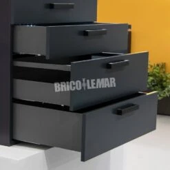 Kit Cajón Vertex Para Cocina O Baño 500mm Altura De 178mm Para Módulo 900mm Acero Gris Antracita Emuca -Brico Lemar Comercio kit cajon vertex para cocina o bano 500mm altura de 178mm para modulo 900mm acero gris antracita emuca 6