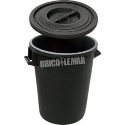 Kit De Cubo De Basura Negro 100 Litros 53x63cm + Tapa Maiol