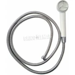 Kit De Mango De Ducha Plástico Blanco Orfesa + Flexo Inoxidable Extensible 175-210cm -Brico Lemar Comercio kit de mango de ducha plastico blanco orfesa flexo inoxidable extensible 175 210cm 1