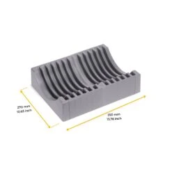 Kit De Organizadores De Platos Para Muebles, Con Capacidad Para 13 Platos, Plástico, Gris - Emuca -Brico Lemar Comercio kit de organizadores de platos para muebles con capacidad para 13 platos plastico gris emuca 10
