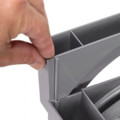 Kit De Organizadores De Platos Para Muebles, Con Capacidad Para 13 Platos, Plástico, Gris - Emuca -Brico Lemar Comercio kit de organizadores de platos para muebles con capacidad para 13 platos plastico gris emuca 6