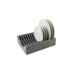Kit De Organizadores De Platos Para Muebles, Con Capacidad Para 13 Platos, Plástico, Gris - Emuca -Brico Lemar Comercio kit de organizadores de platos para muebles con capacidad para 13 platos plastico gris emuca 8