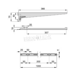Kit De Perfiles De Fijación A Pared Y Soportes Para Estante Jagmet 380mm Acero Pintado Blanco Emuca -Brico Lemar Comercio kit de perfiles de fijacion a pared y soportes para estante jagmet 380mm acero pintado blanco emuca 1