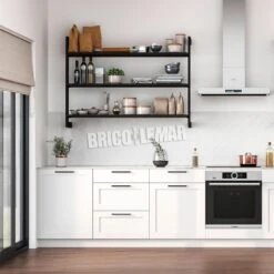 Kit Estructura Modular Zero Con Herrajes Y 2 Perfiles Montaje En L Negro Emuca -Brico Lemar Comercio kit estructura modular zero con herrajes y 2 perfiles montaje en l negro emuca 2