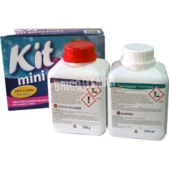 Kit Mini Piscinas Cloro Shock 500gr + Antialgas 500ml Swimpool