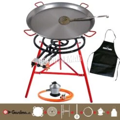 Kit Paellero 70cm Garcima Con Paellera 90cm Y Soporte Kabra -Brico Lemar Comercio kit paellero 70cm garcima con paellera 90cm y soporte kabra 3