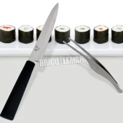 Kit Para Cortar Y Servir Sushi Cuchillo Tokyo Yanagiba 24cm + Pinza Chef 20cm 3 Claveles -Brico Lemar Comercio kit para cortar y servir sushi cuchillo tokyo yanagiba 24cm pinza chef 20cm 3 claveles 1