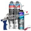 Kit Pistola Caliber 30 + 2 Cartuchos De Espuma Adhesiva EasyPega 750ml Penosil + Limpiador De Espuma Fresca 500ml Quilosa